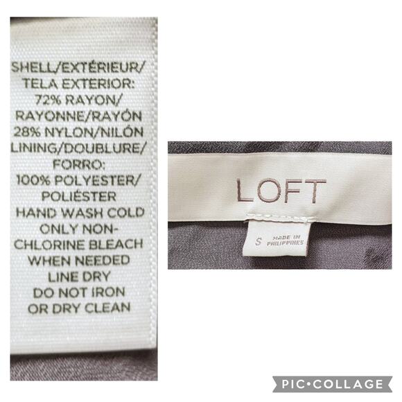 LOFT Black & Silver Iced Floral Velvet Sleeveless Peplum Swing Dress Size Small - Picture 11 of 12